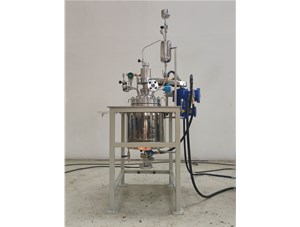 10L不銹鋼手動吊桿升降反應釜已完工發往淄博