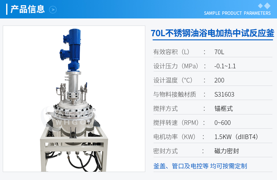 70L不銹鋼反應釜